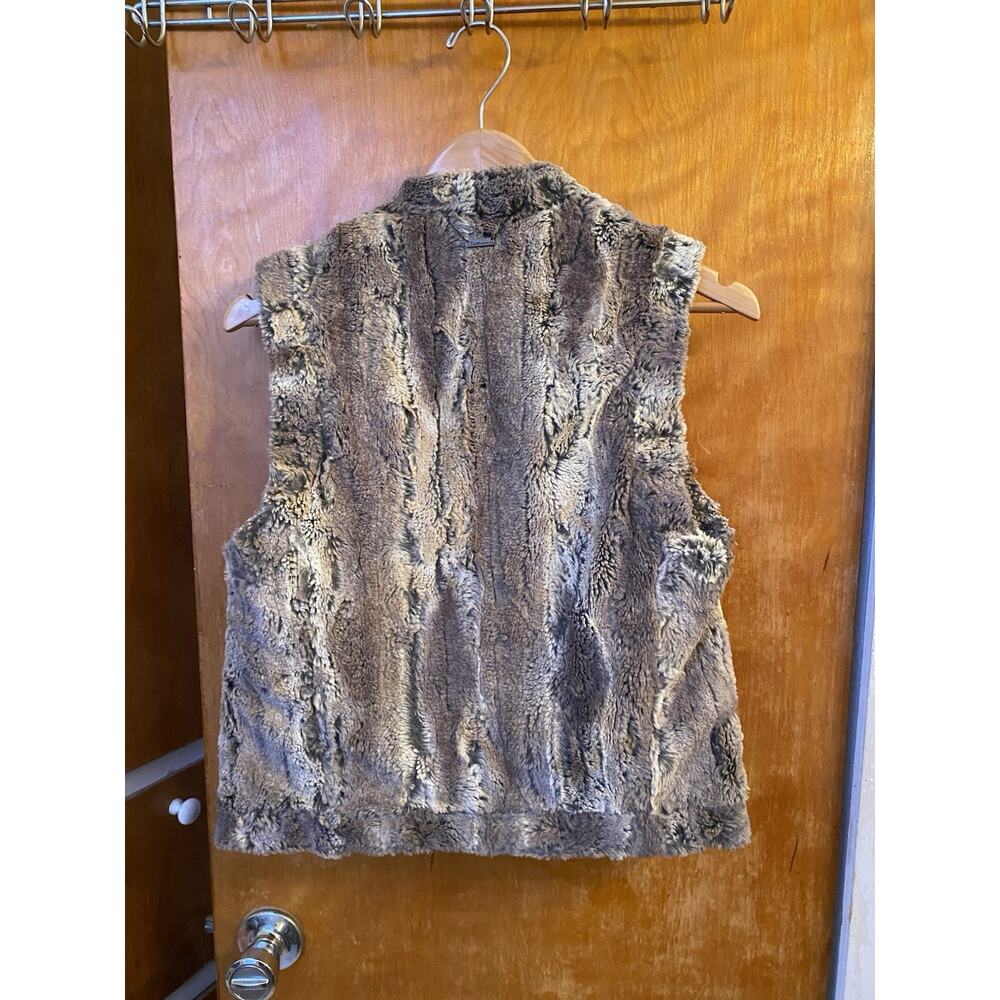 Vintage Y2K Custo Barcelona Tapestry Faux Fur Reversible Vest Boho Euro Sz 2 Mod - Picture 4 of 9